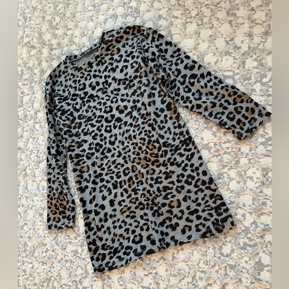 Women’s Zara Gray and Black Animal Print Dress